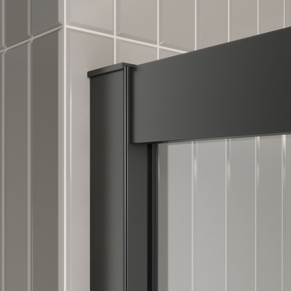 Душевая дверь BelBagno Luce 120x195 стекло прозрачное, профиль черный (LUCE-BF-1-120-C-NERO)