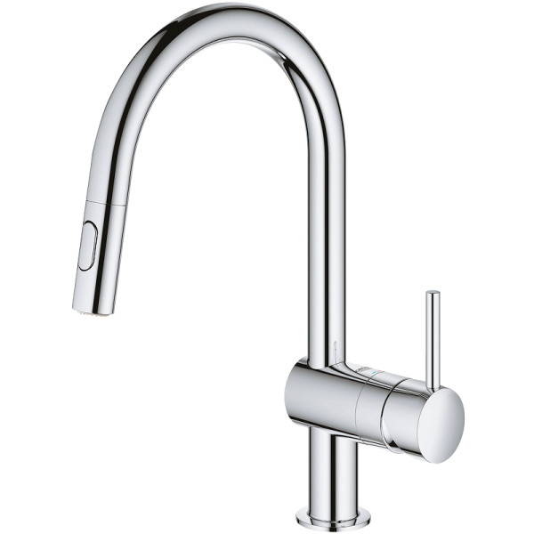 Смеситель для кухни Grohe Minta с выдвижным изливом хром (32321002) Смеситель для кухни Grohe Minta с выдвижным изливом хром (32321002)