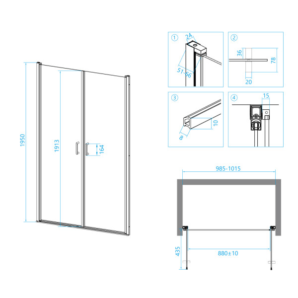 Душевая дверь RGW Leipzig 100x195 стекло прозрачное, профиль хром (0612060-11) Душевая дверь RGW Leipzig 100x195 стекло прозрачное, профиль хром (0612060-11)