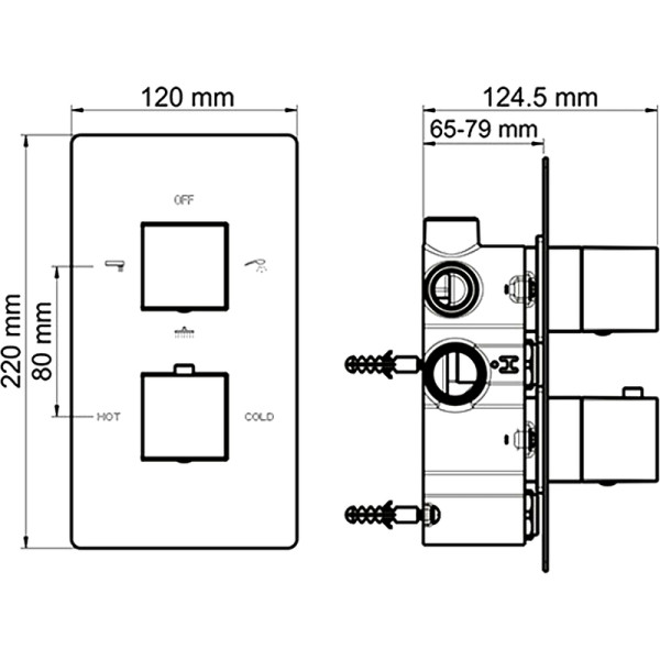 Душевая система WasserKRAFT хром (A171568 Thermo)