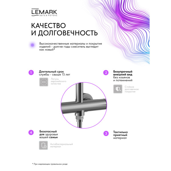 Душевая система Lemark Beluga графит (LMF-8025B-GM) Душевая система Lemark Beluga графит (LMF-8025B-GM)