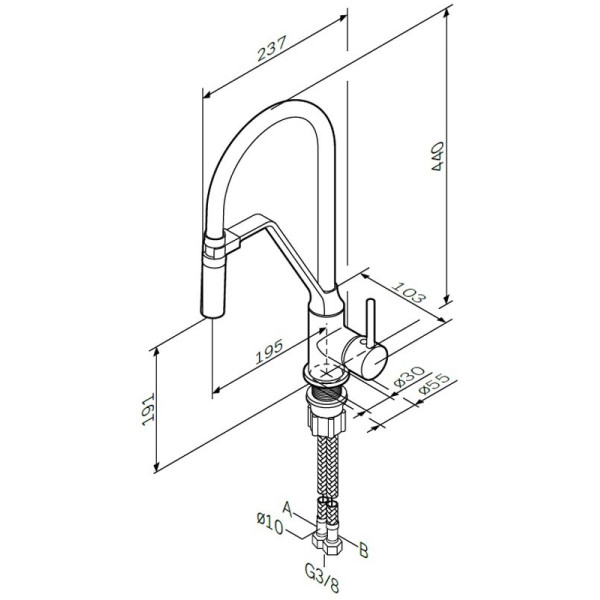 Смеситель для кухни AM.PM Like (F8013000)