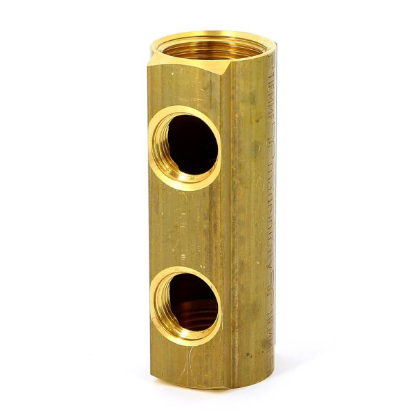 Коллектор магистральный "Tiemme" 2 отвода 1" ВР (латунь) (1970011)