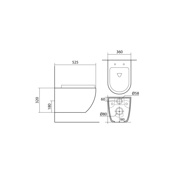 Унитаз подвесной Aquatek Европа cерый матовый (AQ1901-MG)