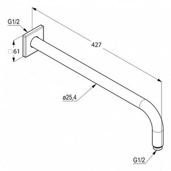 Кронштейн настенный Kludi A-QA 428*61*101 хром (6653405-00) Кронштейн настенный Kludi A-QA 428*61*101 хром (6653405-00)