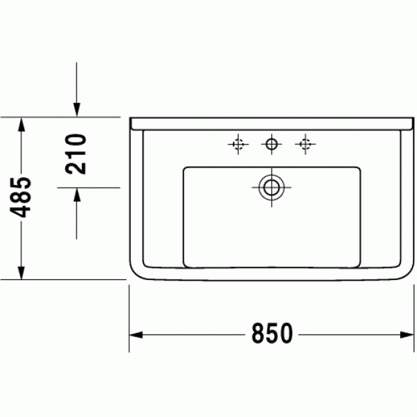 Раковина встраиваемая Duravit Starck 3 85 (0304800000)