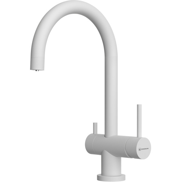 Смеситель для кухни Omoikiri Yamada-P-WH с переключателем на фильтр белый (4974227)
