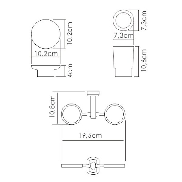 Держатель стакана и мыльницы WasserKraft белый (K-28126)