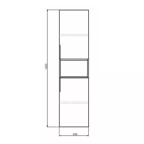 Пенал подвесной Comforty Штутгарт 400x400x1600 дуб темно-коричневый (00004151544)