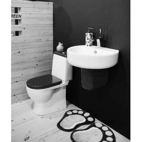 Унитаз-компакт Sanita Luxe Best Color Black с сиденьем микролифт Унитаз-компакт Sanita Luxe Best Color Black с сиденьем микролифт