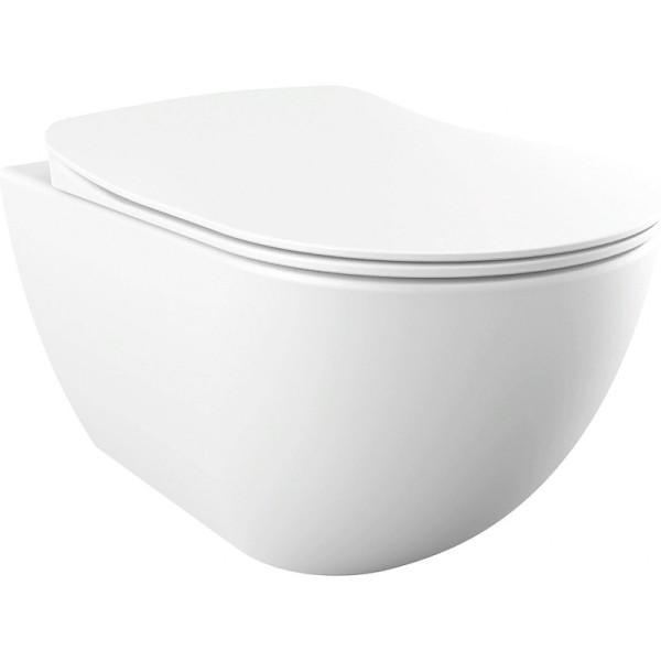 Унитаз подвесной Creavit Free безободковый, белый матовый (FE322-11MB00E-0000)