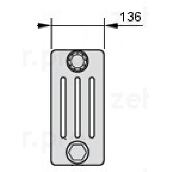 Радиатор стальной Zehnder 4026/24 №1270/7610 24 секций 3/4" RAL 9016 подключение боковое универсальное