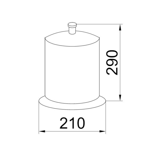 Ведро для мусора Boheme Chiaro 22x22x30 золото (10508)