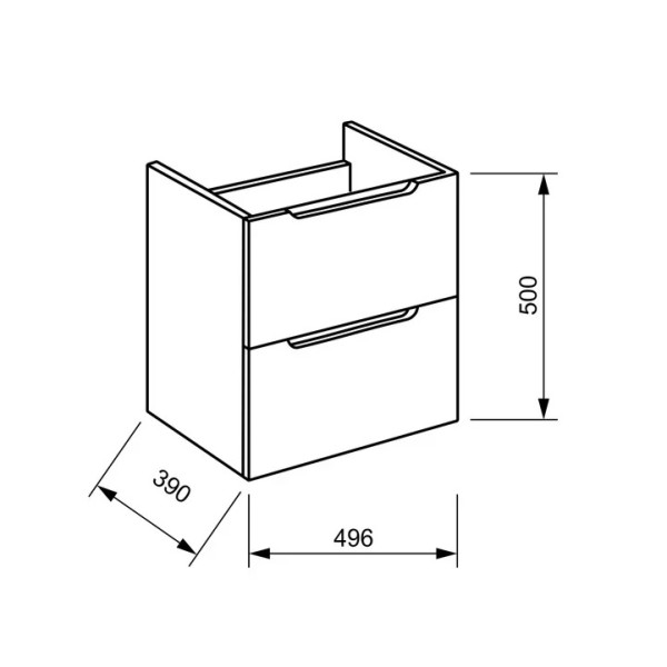 Тумба подвесная BelBagno Etna 39 50 Rovere Moro (ETNA39-500/390-2C-SO-RW-P)