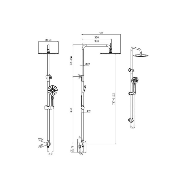 Душевые гарнитуры Aquatek хром (AQ2046CR)