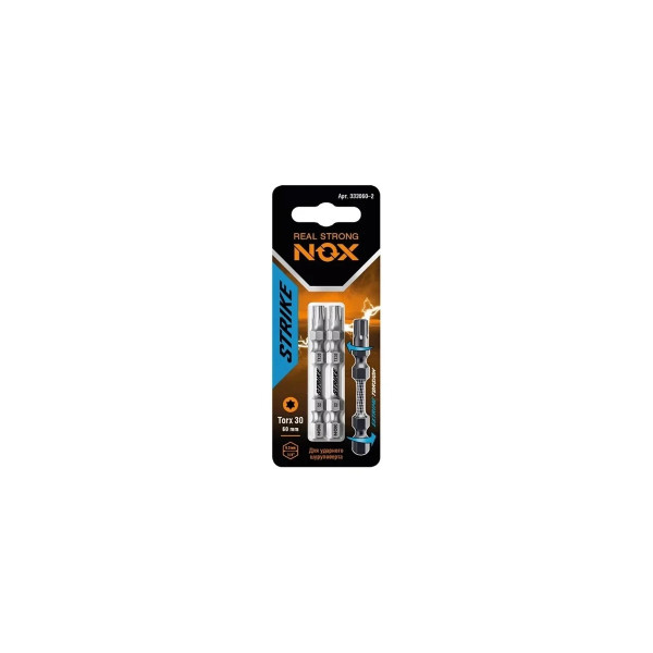 Бита Nox impact Tx30-60 E6,3, 2 шт карта STRIKE (333060-2) Бита Nox impact Tx30-60 E6,3, 2 шт карта STRIKE (333060-2)