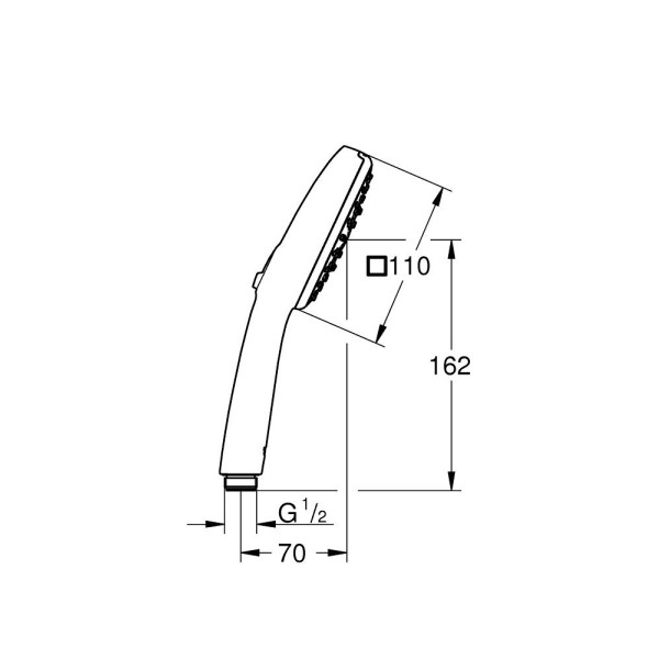 Душевая лейка Grohe Tempesta Cube (хром)