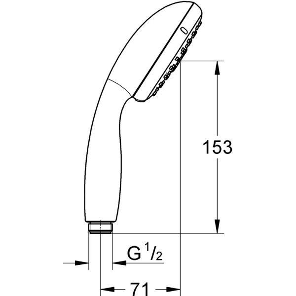 Душевая лейка Grohe New Tempesta (хром)