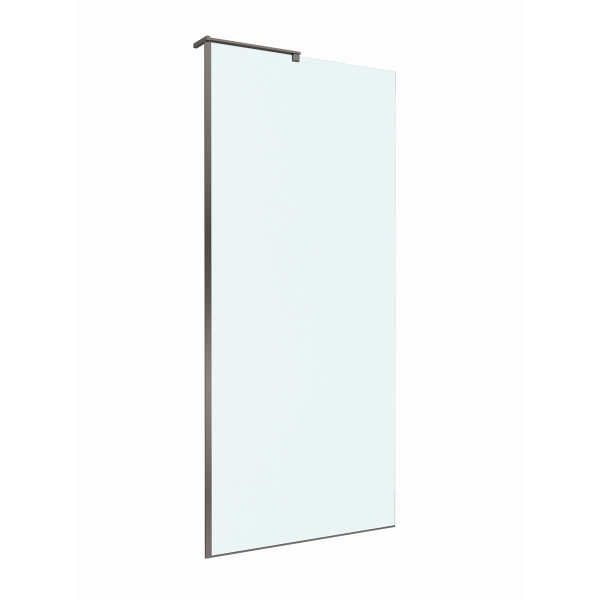 Душевое ограждение BelBagno Uno 80x200 стекло прозрачное, профиль оружейная сталь матовая (UNO-L-1-TB-80-C-GM) Душевое ограждение BelBagno Uno 80x200 стекло прозрачное, профиль оружейная сталь матовая (UNO-L-1-TB-80-C-GM)