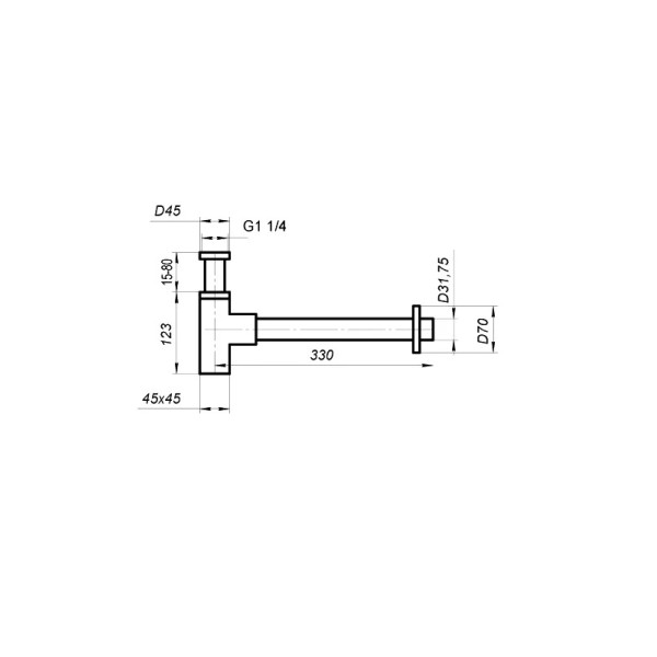 Сифон для раковины BelBagno оружейная сталь (BB-SMQ2-GM) Сифон для раковины BelBagno оружейная сталь (BB-SMQ2-GM)