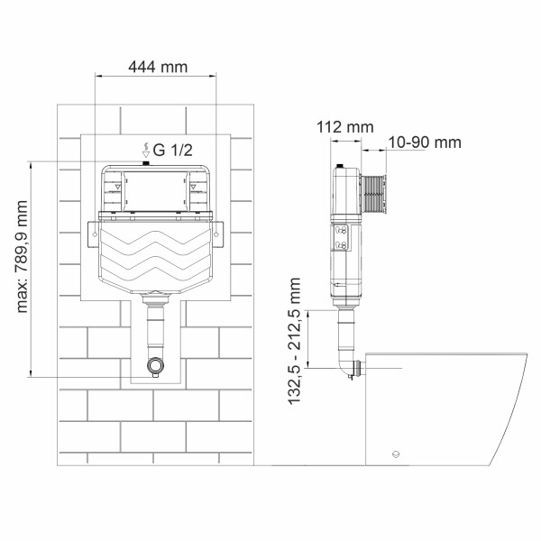 Бачок для инсталляции WasserKRAFT Aller с клавишей смыва золото розовое (10TLT.031.ME.RG02) Бачок для инсталляции WasserKRAFT Aller с клавишей смыва золото розовое (10TLT.031.ME.RG02)