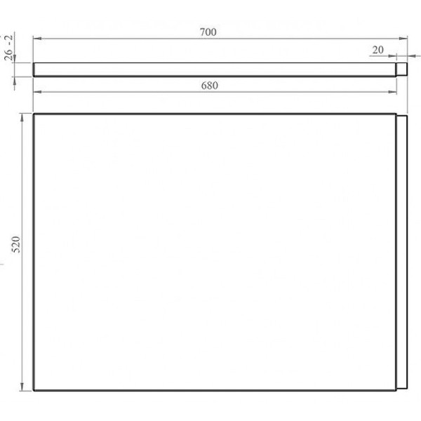 Экран торцевой для ванны C-Bath 70x52 (CBQPS0101)