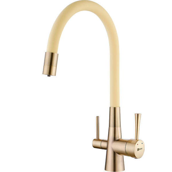 Смеситель для кухни Lemark Comfort золотой/желтый (LM3075B-Beige) Смеситель для кухни Lemark Comfort золотой/желтый (LM3075B-Beige)