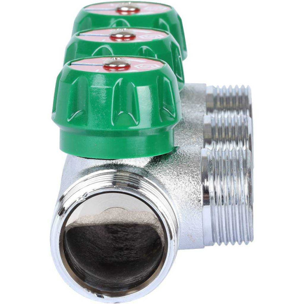 Коллектор 3 отвода регулируемый 1"x3/4"(18)EK Stout (хром) (SMB-6850-013403) Коллектор 3 отвода регулируемый 1"x3/4"(18)EK Stout (хром) (SMB-6850-013403)