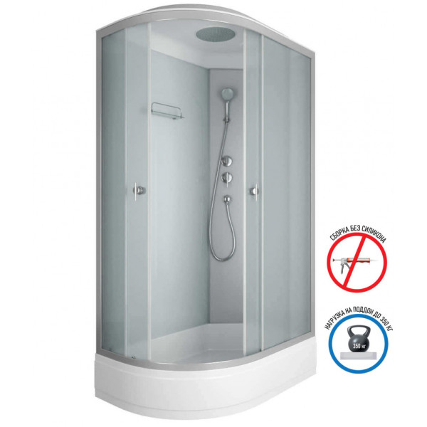 Душевая кабина Eco 80x120 стекло матовое, профиль хром матовый (NG-3324-14R) Душевая кабина Eco 80x120 стекло матовое, профиль хром матовый (NG-3324-14R)
