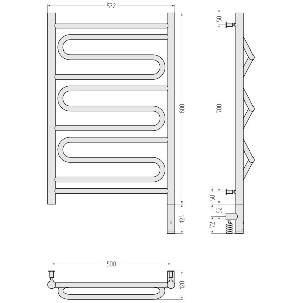 Полотенцесушитель электрический Сунержа Элегия 3.0 800x500 провод справа матовый чёрный (31-5819-8050) Полотенцесушитель электрический Сунержа Элегия 3.0 800x500 провод справа матовый чёрный (31-5819-8050)