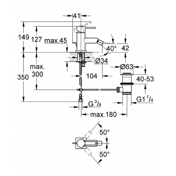 Смеситель для биде Grohe Allure (32147000) Смеситель для биде Grohe Allure (32147000)
