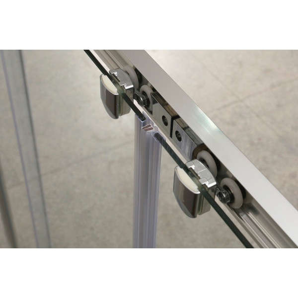 Душевые двери BelBagno UNIQUE 150x190 стекло матовое, профиль хром (UNIQUE-BF-2-150/180-P-Cr)