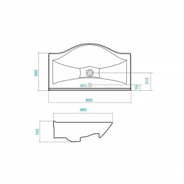 Тумба-умывальник Aquaton Беверли 80/1WH302422 Раковина Беверли 80 (1A2355K0BV010)