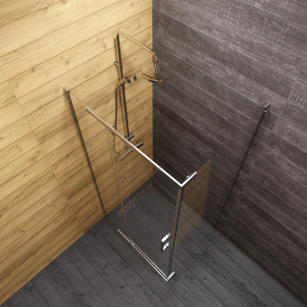 Душевой уголок Triton Терра-хром 120x90  стекло прозрачное, профиль хром (DK399)