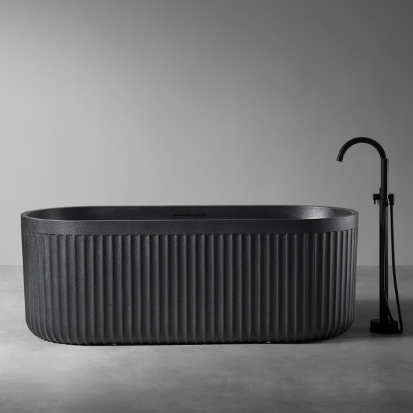 Ванна из искусственного камня Abber Stuttgart 170x75 черная матовая (AM9925B)