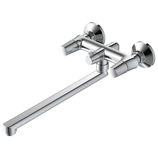 Смеситель для ванны и душа Iddis Jam c длинным изливом и керамическим дивертором (JAMSBL2i10)