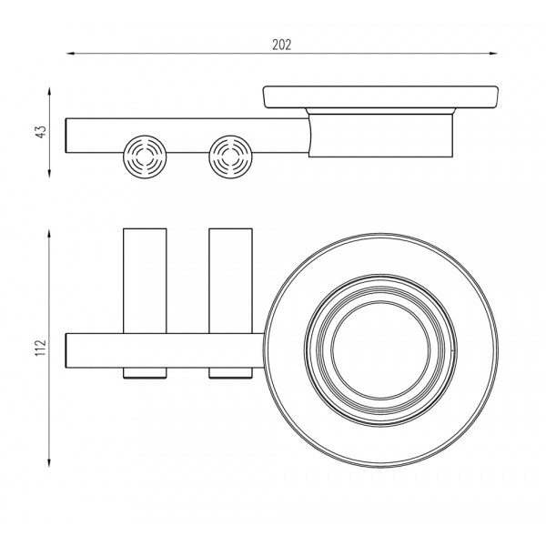 Мыльница с держателем Abber Osten 316 сталь брашированная (AA1858BST)