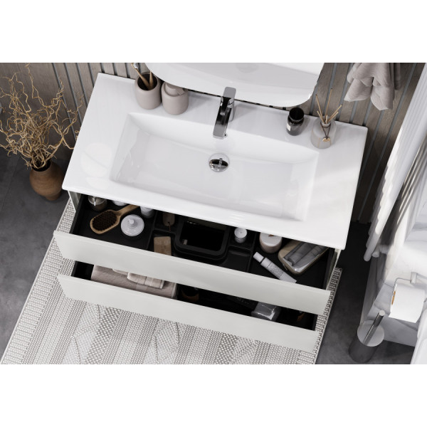 Тумба подвесная Aquaton Сохо 980x455x476 слэйт, галька серая (1.A258.2.01A.J9A.0)