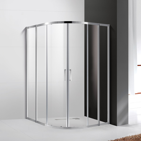 Душевой уголок Cezares Molveno 120x120x195 стекло прозрачное, профиль хром (MOLVENO-R-22-90+30-C-Cr-IV)