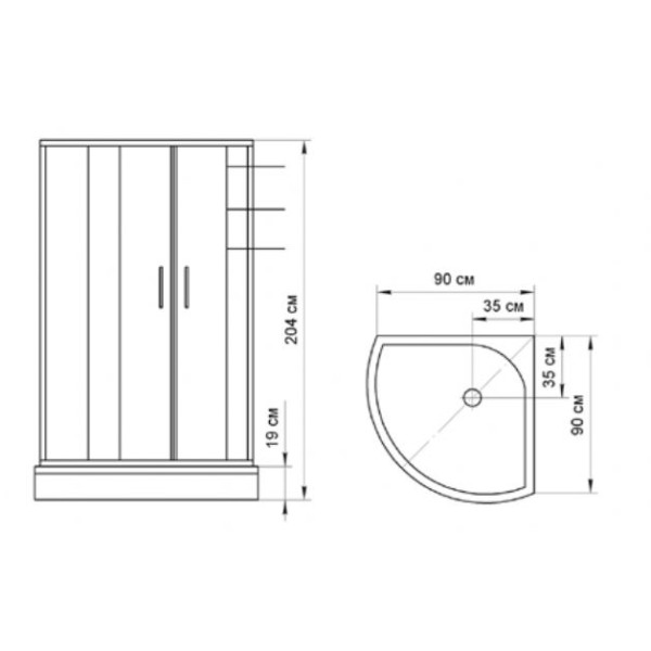 Кабина душевая BandHours Andromeda A 900х900х2200