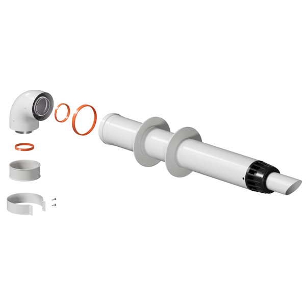 Комплект дымохода Okseler коаксиальный D60/100 антилёд L=1000 мм подключение через хомут (oks00044)