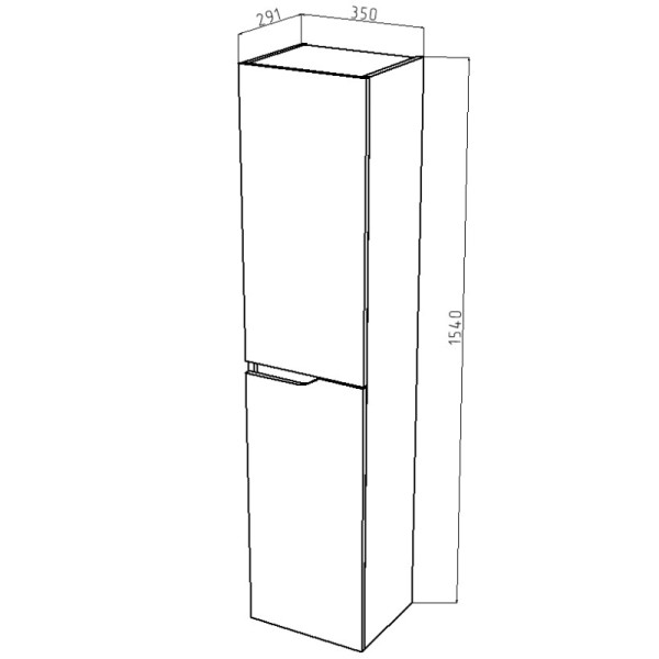 Пенал подвесной Melodia Лотос 35 белый (MFR80035WT)