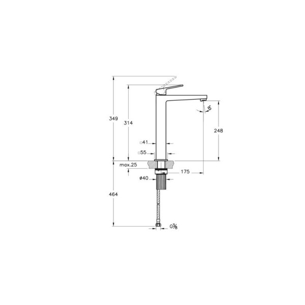 Смеситель для раковины Vitra Minimax Square золотой (A4372425EXP)
