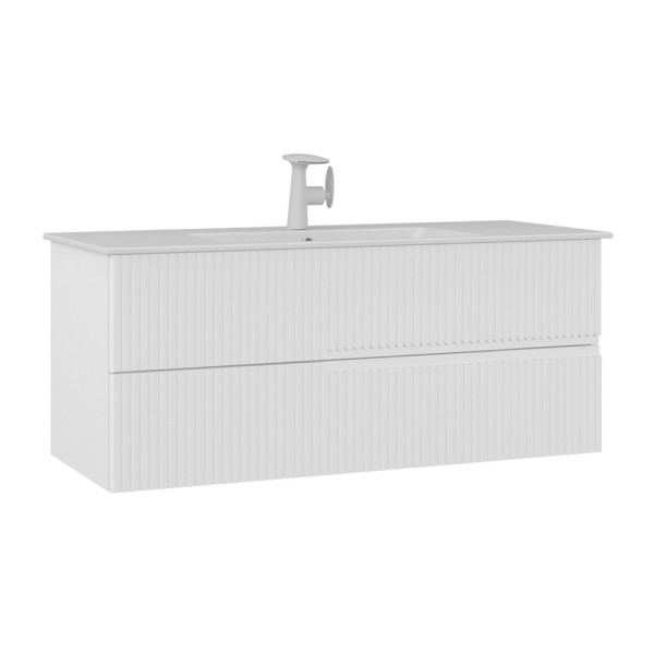 Тумба подвесная Orka Moonlight 1200x510x510 с раковиной белый матовый (5001503)