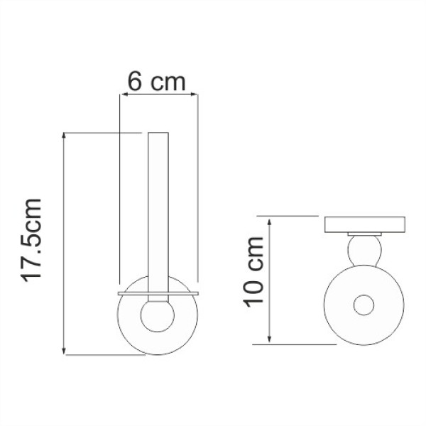 Держатель туалетной бумаги WasserKraft Regen хром (K-6997)