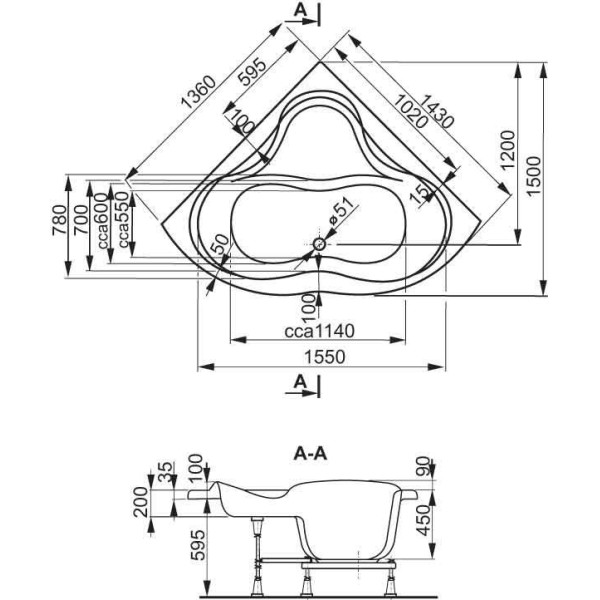 Ванна акриловая VagnerPlast Iris 143 143х143х45 (VPBA143IRI3X-01) Ванна акриловая VagnerPlast Iris 143 143х143х45 (VPBA143IRI3X-01)