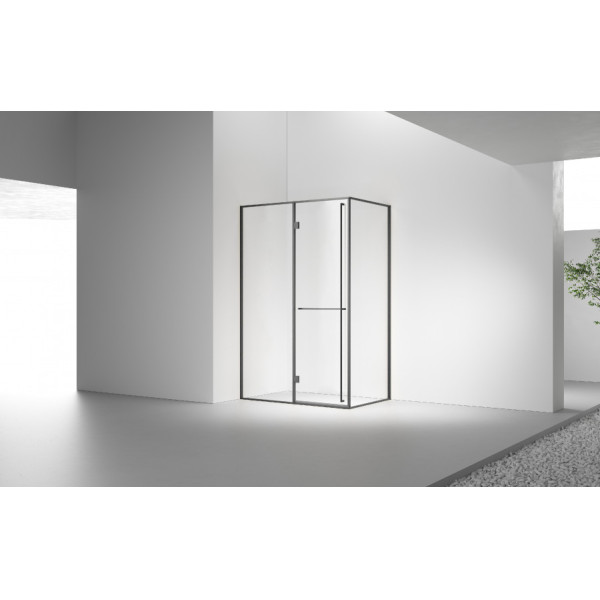 Душевая дверь Roca Apex 120x80x200  L стекло прозрачное, профиль оружейная сталь (Z.RU93.0.789.6)