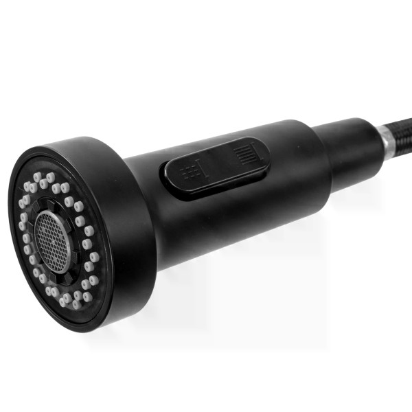 Смеситель для кухни Rea Colin с выдвижным изливом черный матовый (REA-B4820)