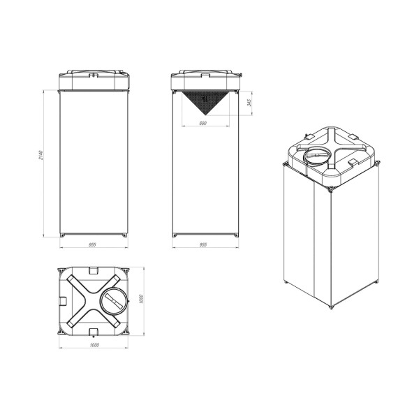 Душевая кабина дачная ЭкоПром Rostok без бака зеленая (202.0000.401.000)