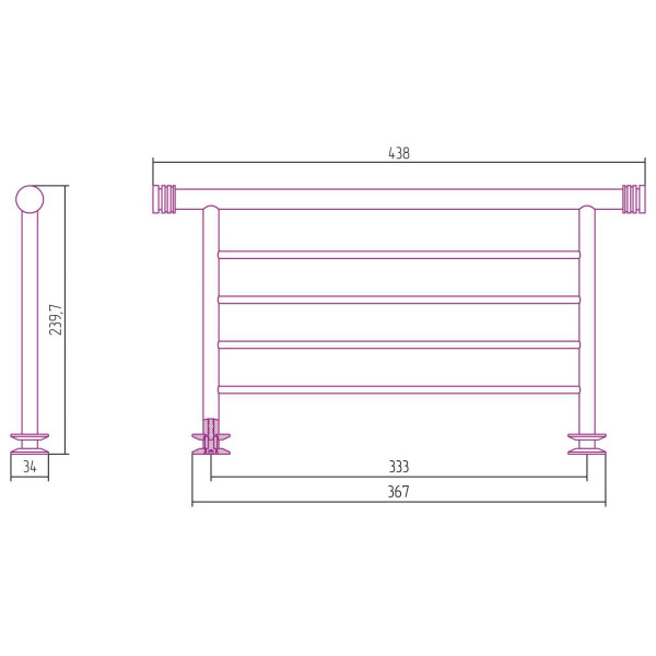 Полка Сунержа прямая 4П 370 (03-2012-4370)